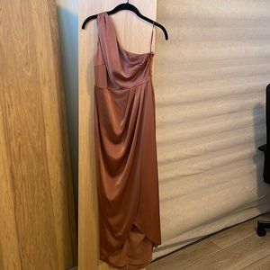 Showpo One Shoulder Dusty Rose Cocktail Dress, Size 4